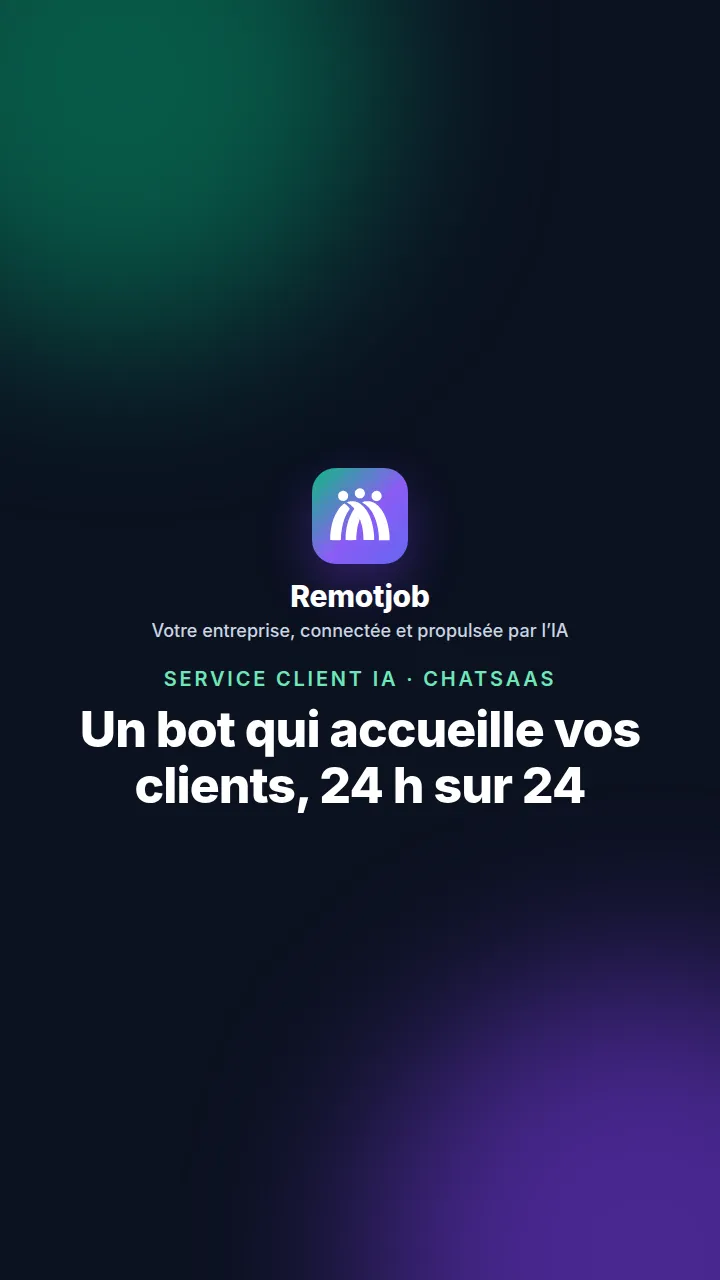 Miniature de la vidéo « Un bot qui accueille vos clients, 24 h sur 24 » (Portrait)