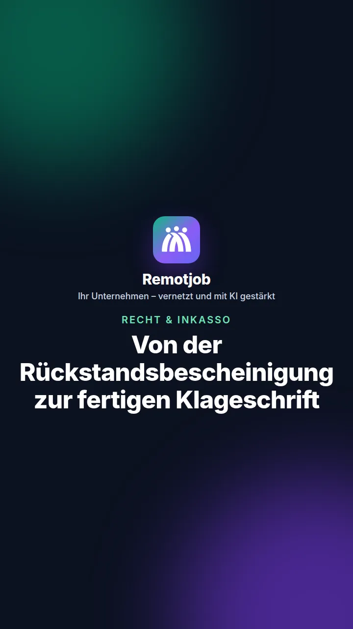 Vorschaubild des Videos „Vom Schuldnachweis zur fertigen Klage“ (Hochformat)